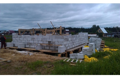 Алаево. Строительство дома из Сибита с мансардой, начало строительства май 2023 г., конец август 2023 г.